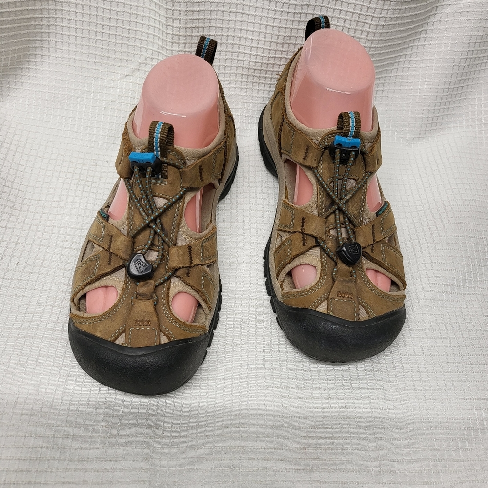Keen Women's  Venice Sandal Brown Leather Waterproof Hiking Water - Picture 5 of 8